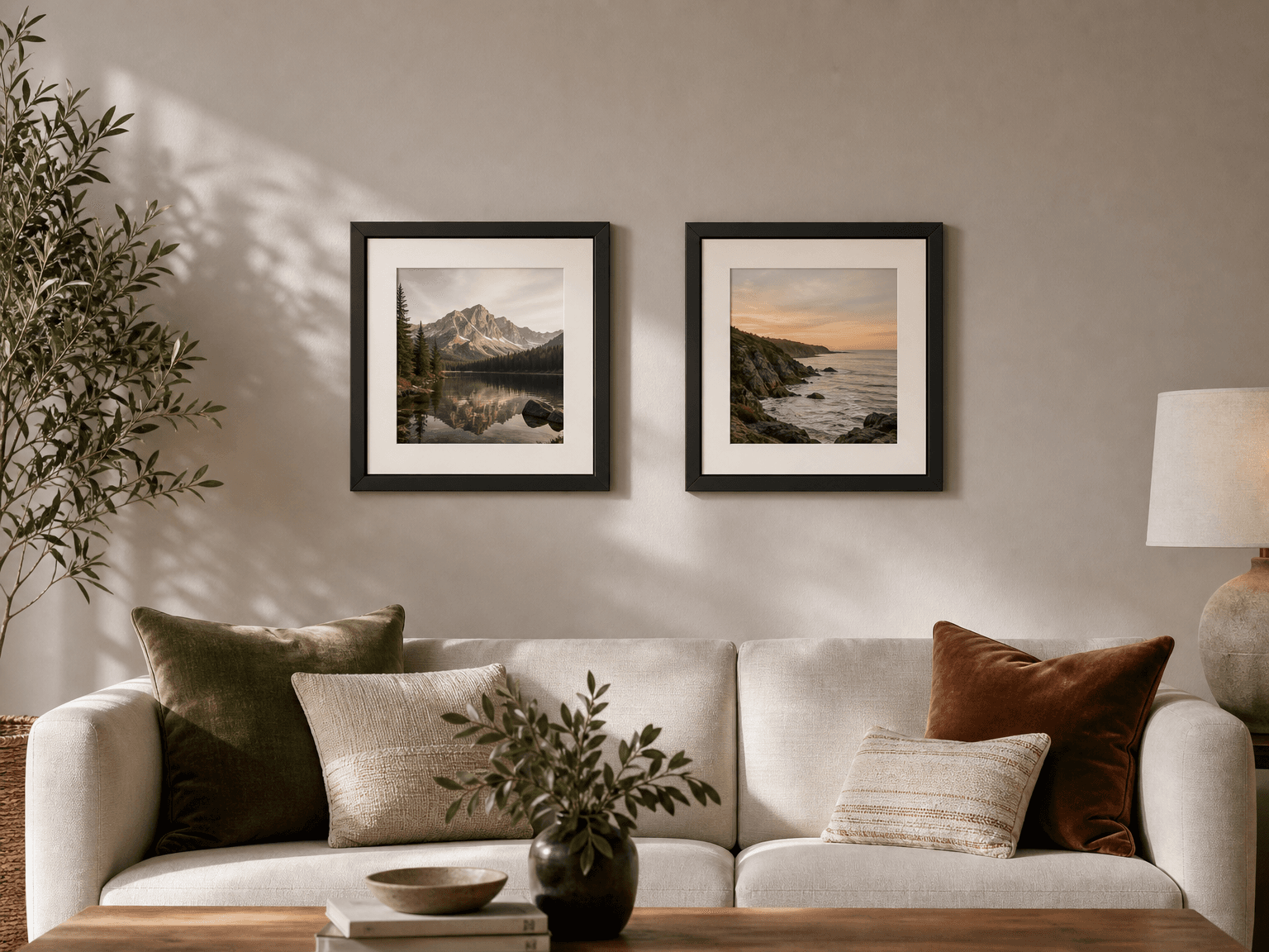 Birch gallery wall arrangement