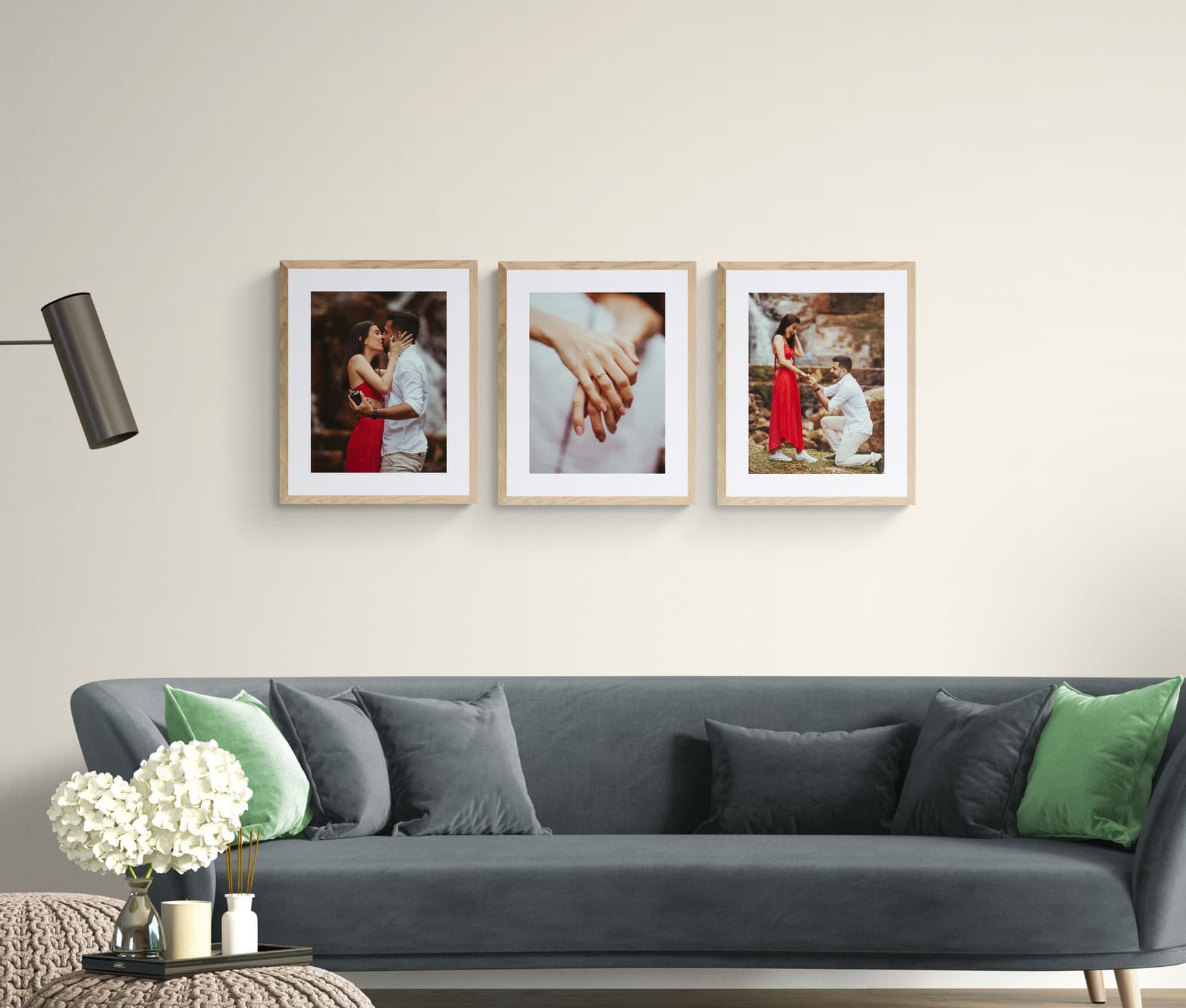 Pine gallery wall